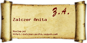 Zalczer Anita névjegykártya